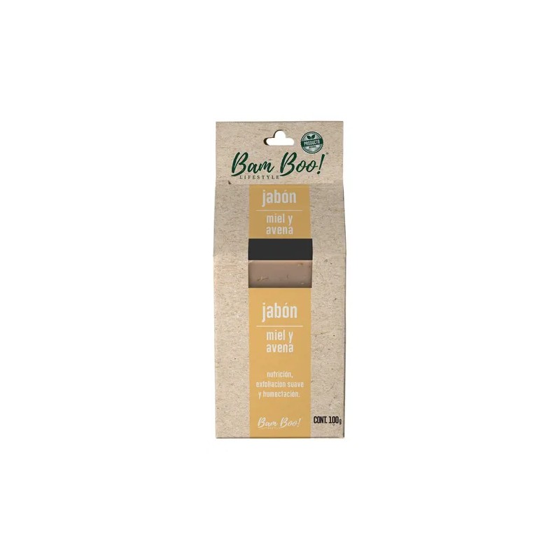 100 Pack Jabón Artesanal Natural Miel Avena 100 G Bam