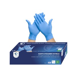 OneProtek Set of 10 x 100 Nitrile Disposable Gloves, L - Disposable Gloves, Made of Nitrile Blue, Size L, Disposable, Powder-Free, Latex Free, Available in Box 1, 2, 4, 10