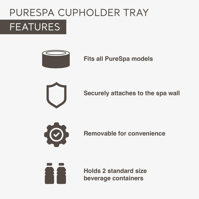 Intex PureSpa Attachable Cup Holder for Spa Wall, Pool and