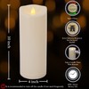 7LinRay 4" x 10" Large Outdoor Flameless Candle with Remote