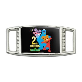 Sesame Street 2nd Birthday Rectangular Shoe Shoelace Shoe Lace Tag Runner Gym Charm Decoration
