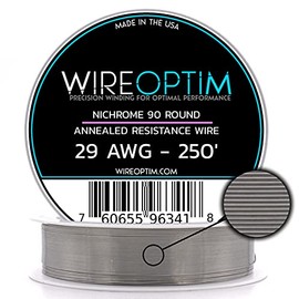 WIREOPTIM - 29 AWG - Nichrome 90 Resistance Wire - 250 Feet