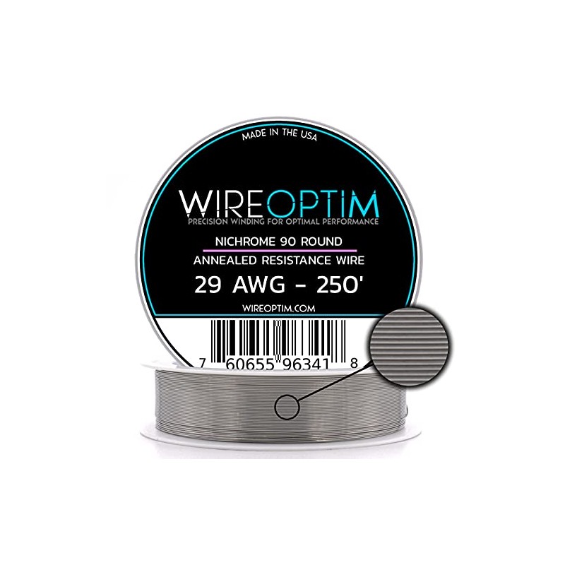 WIREOPTIM - 29 AWG - Nichrome 90 Resistance Wire -