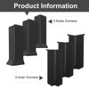 COUKIU Self Adhesive Baseboard Corner Blocks, 4inch(Width)3 Inside + 3