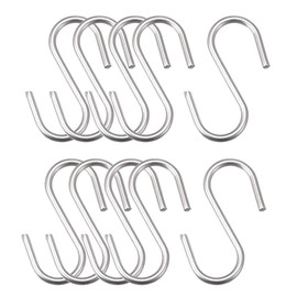 uxcell S Hooks 1.18" Long Stainless Steel Hanger for Hanging Objects in Kitchen, Garden, Bathroom, Garage 16Pcs