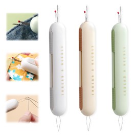 2 In 1 Needle Threader Seam Ripper, Needle Threaders For Hand Sewing, Needle Threading and Seam Kit Seam Ripper Tool (3 Pcs)