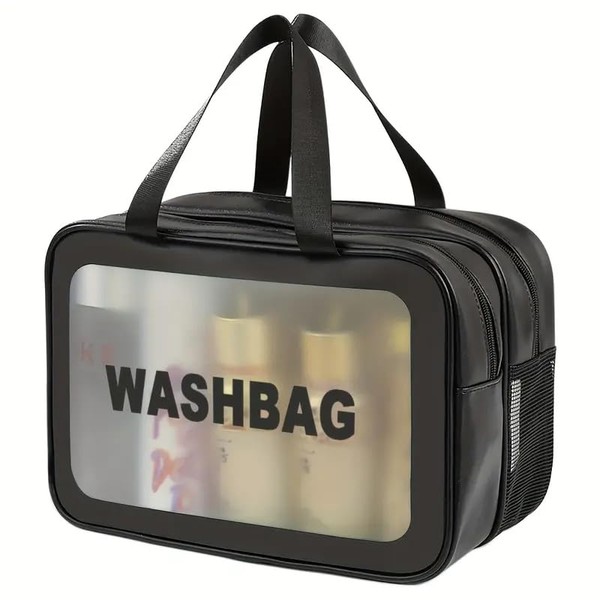 Travel Toiletry Bag for Women and Men, Matte Translucent Toiletry