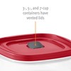 Rubbermaid Easy Find Vented Lid Food Storage Containers 7-Cup Red