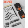 Cordless Drill, 20V MAX Power Drill Set with 2 Batteries
