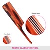 Vega Tortoise Shell Tail Comb, Brown