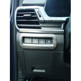 JUIVEEL Matte Wood Grain Style Front Adjust Panel Cover Interior Headlight Button Panel Cover Compatible with Kia Telluride 2020-2022 Accessories