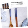 FELTECHELECTR 3 Sets Japanese Style Wooden Spoon Chopsticks Wood Utensils