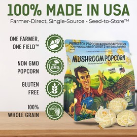 Princeton Popcorn Yellow Mushroom Popcorn Kernels - Easy-Eating, Extra Large Popping Corn, Non-GMO Popcorn Kernels, Farmer Direct, Air Popper or Stovetop 3-Pack 2lb Bag 96oz