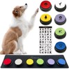 RIBOSY Set of 6 Recordable Buttons with Rubber Mat and