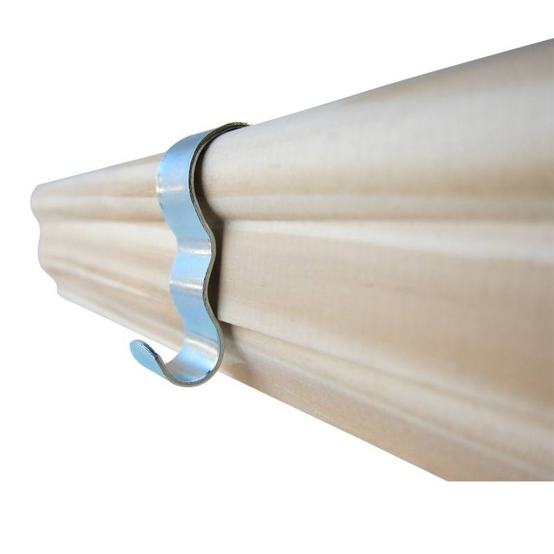 Picture Rail Hooks Silver Finish - 10 Pack - Picture