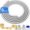 Dishwasher Installation Kit - 6 FT Stainless Steel Dishwasher Hose