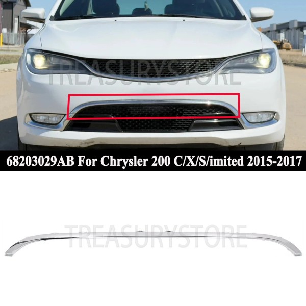 Unbranded Chrome For Chrysler 200 C S 2015-2017 Applique Front