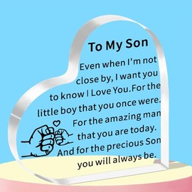 WTOPP Son Gifts Son Inspirational Acrylic Plaque Gifts Son Graduation Gifts Birthday Christmas Gifts Present For Son