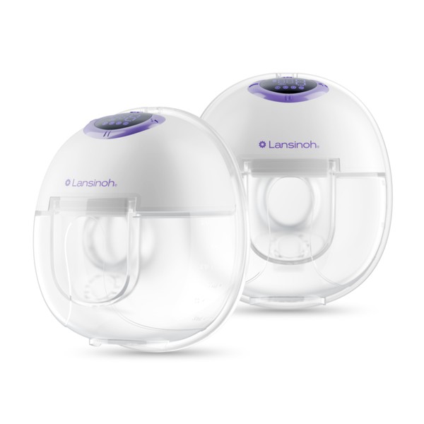 Lansinoh Discreet Duo Wearable Breast Pump, Hands Free Breast Pump,