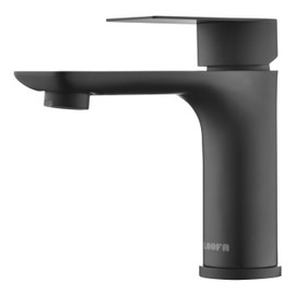 LOOFA Stainless Steel Bathroom Faucet,Bathroom Vanity Faucet,Single Hole Bathroom Vanity Faucet,Bathroom Sink Faucet,Bathroom Faucet 1 Hole,Faucet Bathroom,Bathroom Taps (Matte Black)