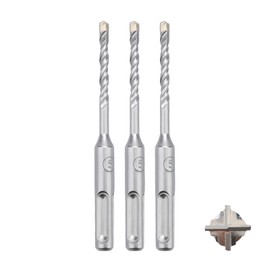 MOXPIFY 3-Piece SDS Plus Drill Bit 5 x 110 mm, Concrete Drill Bit with 4 Carbide Cutting Edges and Double Spiral for Concrete and Masonry