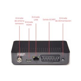 DM-DIGITAL Digiquest G23 HEVC H.265 10bit Full HD FTA Receiver DVB-T2 DVB-T2 USB HDMI SCART Ethernet LAN RJ-45 Additional Remote Control Seniors Black Plastic
