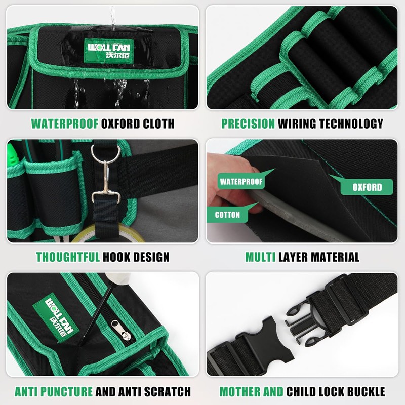 Tool Belt Men's Tool Bag Belt Oxford Fabric Tool Belt