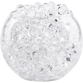 Water Absorbing Balls | 2500-5000 Pcs Gel Soil Beads | Non Toxic Biodegradable Polymer 50g-100g Magic Balls | Grow In Water Vase Filler Crystal Beads for Home Decorations (Clear 50g)