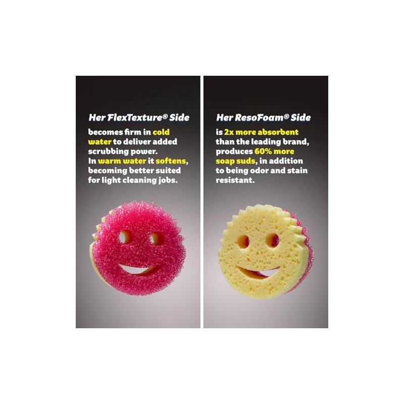 Scrub mommy 8 pack pink & violet assortment