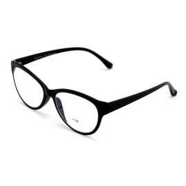 Women Progressive Clear Lens No Line Reading Glasses Tri-Focal Reader (Black, 3.00)