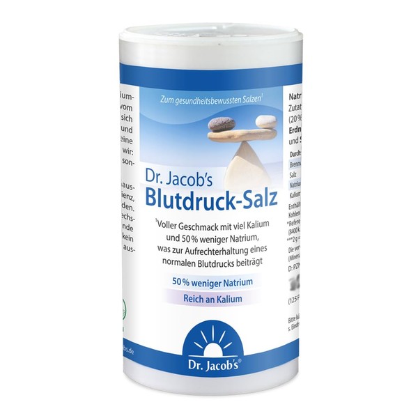 Blood Pressure Salt 250 g I for a Reduced Saline Diet | Contains 50% Less Sodium than Table Salt I with Lots of Potassium