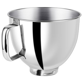 Stainless Steel Mixer bowl Fit for KitchenAid Artisan&Classic Series 4.5-5 QT Tilt-Head Mixer, 5 Quart Mixing Bowl with Handle.