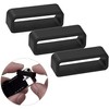 Galepromot 4 Pcs Black Silicone Watch Band Strap Loops, Silicone