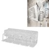 Water Ripple Toothbrush Holder Acrylic Punch Free Wall Mount Toothbrush