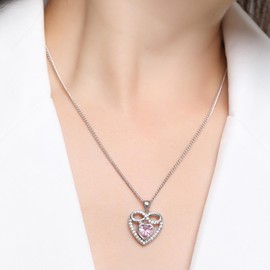 TIZU Infinity Heart Pendant Necklaces For Women Girls Jewelry Valentines Anniversary Birthday Gifts for Her Mom Wife Girlfriend