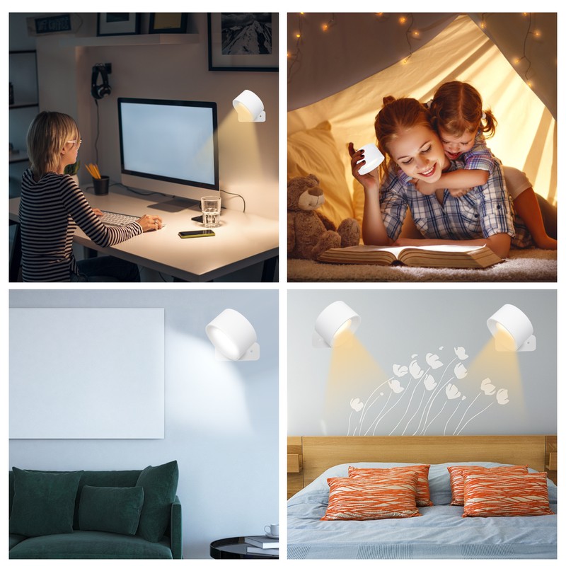 Neoglint 1pc 4.5W USB Cabinet Lamp Bedside book light Built-in