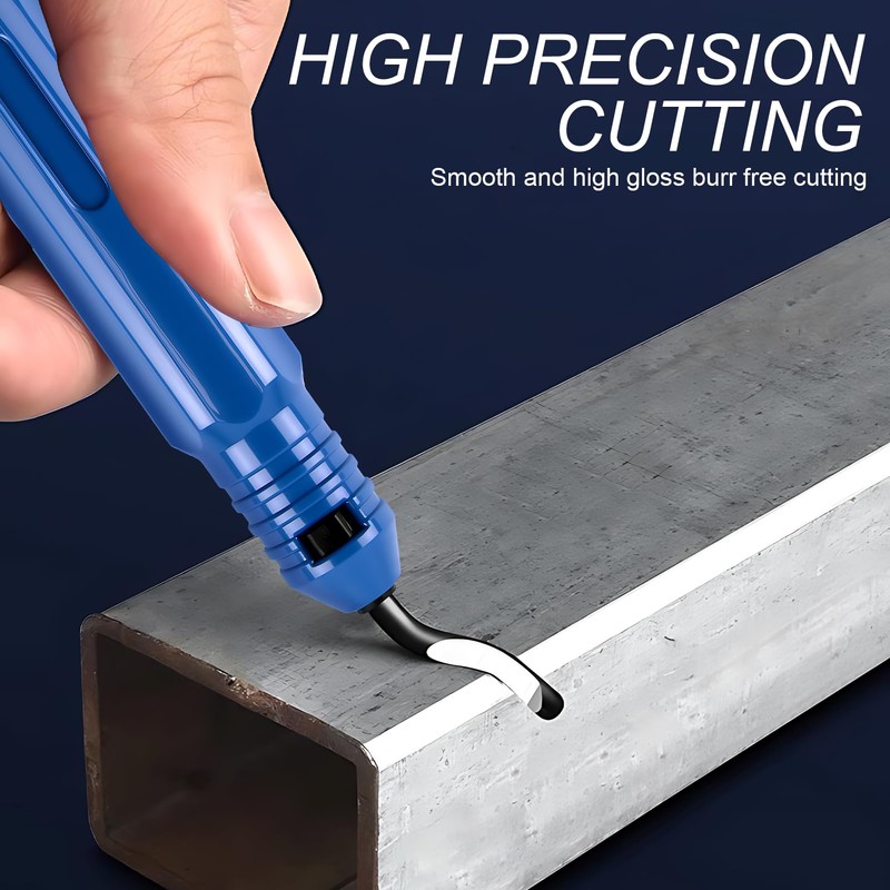 Deburring Tool Kit, Engraving Tools with 10 Pcs 360 Degree