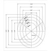4 Piece Nested Oval Template Set-B-6", 8", 10", 12"-1/8" Acrylic"