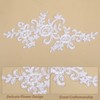 4 Pcs Lace Embroidery Patches, White Lace Applique
