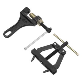 sourcing map Chain Tools Kit Fit #420-#530 /08A-10A Holder Puller&Breaker Cutter for Bicycle,Motorcycle Chains (Carbon Steel)