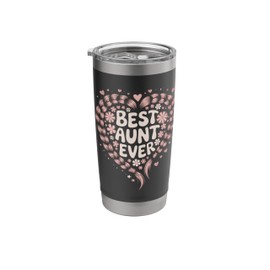 Best Aunt Ever Plait Braided Heart Style Stainless Steel Insulated Tumbler