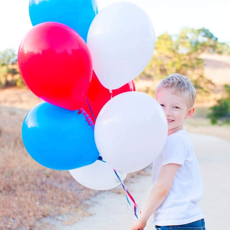 50pcs Red White Blue Balloons King Charles III Coronation Party