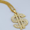 Riuziyi Gold Plated Chain with Crystal Dollar Sign Pendant Necklace,