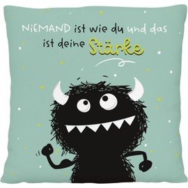 Sheepworld H:PPY Life Plush Cushion Monster Stark Decorative Cushion 25 cm x 25 cm 100% Polyester Gift Friends Decorative Item 74735