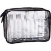 MOCOCITO Toiletry Bag Women & Men | Clear Toiletry Bag |Toiletry Bag Set with 8 Bottles(max.3.4oz/100ml) Approved by EU & UK Hand Luggage Rules