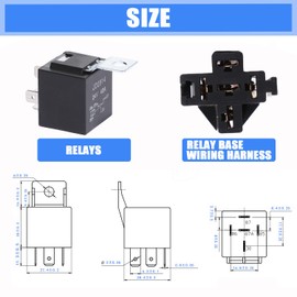 aikoolwer Automotive Relay Switch Harness Kit 24V 40A SPDT 5 Pin Waterproof Heavy Duty Tinned Copper Wires Bosch Style Car Truck Boat Motorcycle