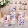 Silverstro Hydrangea Rose Flameless Candles with Remote Control & Timer