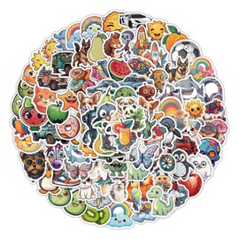 100Pcs Water Bottle Stickers for Kids Teens,Aesthetic Laptop Stickers, Vinyl Waterproof Stickers for Computer,Bumper,Skateboard,Water Bottles,Phone,Cute Stickers Packs
