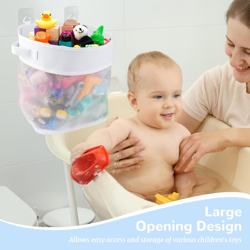 Maxmoc Bath Toy Storage, Wall-Mounted Bath Toy Storage (Style 1)