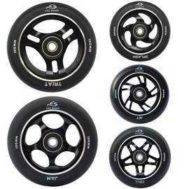Cox Swain Pack of 2 High End 100 mm Stunt Scooter Wheels Aluminium Core ABEC 11 Bearings, 100mm